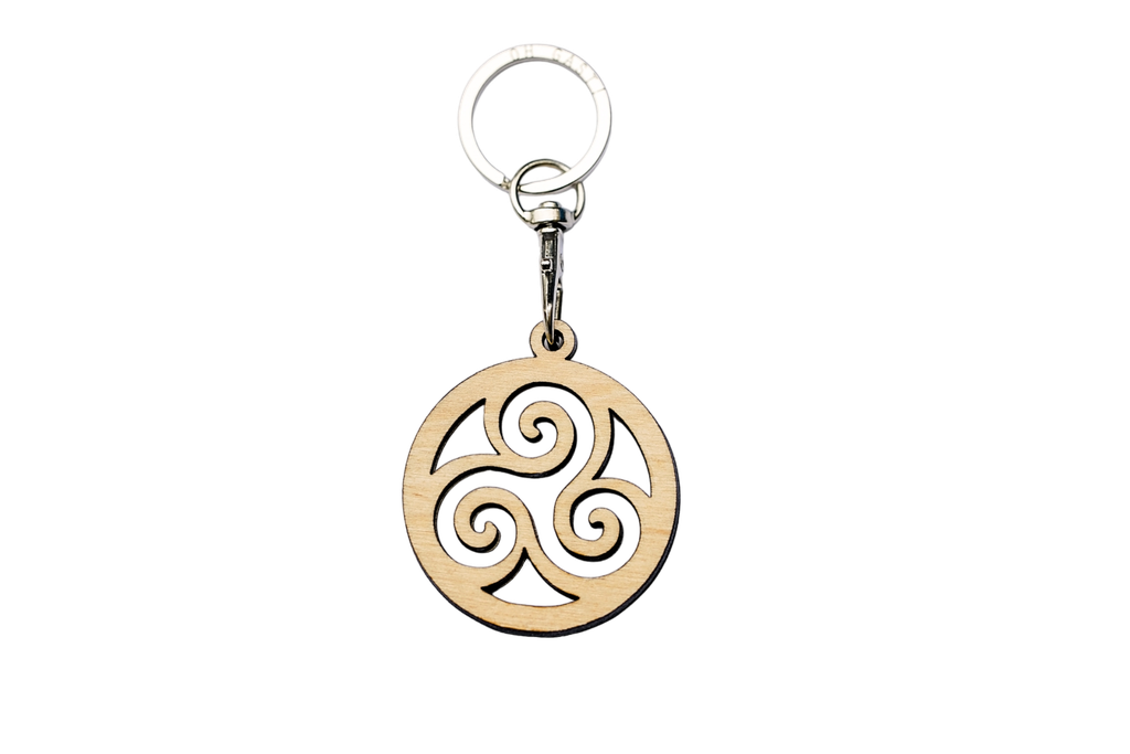 Porte- clés Triskel en bois