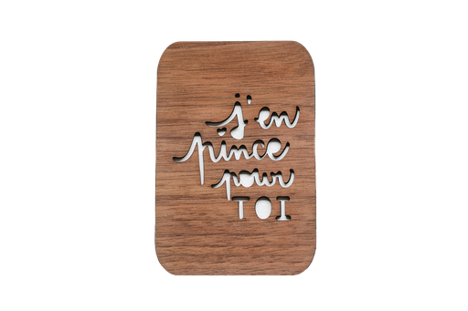 Carte en bois - J'en pince pour toi